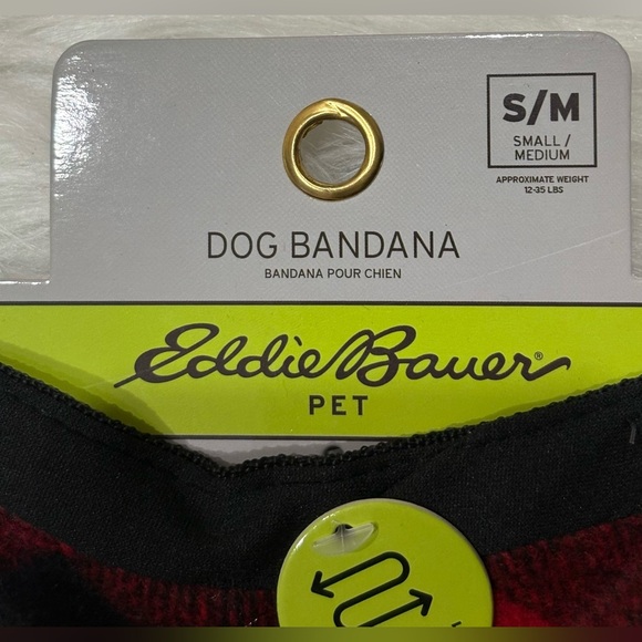 🎃6/$15 New! Eddie Bauer Reversible Plaid Dog Bandana Size S/M (12-35 lbs) - Picture 3 of 3